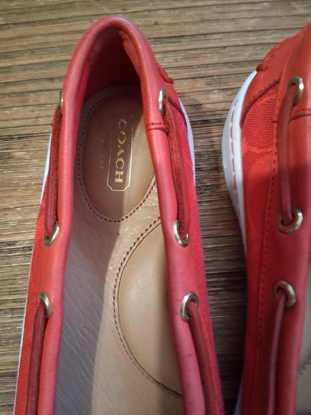 COACH Women’s Red Boat Shoes